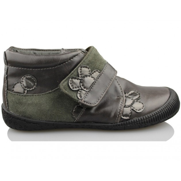 ELFOS KIDS VELCRO FLOR MARRON
