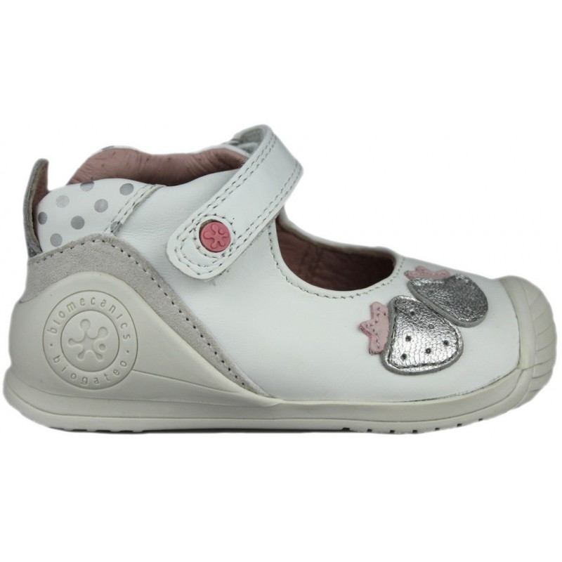 BIOMECANICS CASUAL PUNTERA BEBE FRESAS  BLANCO