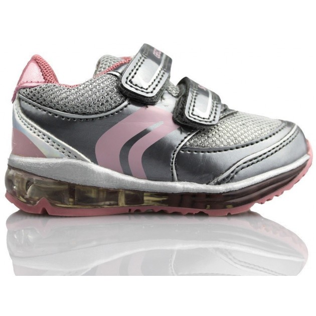 GEOX B DEPORTIVA CHICA LUCES FASHION PLATA