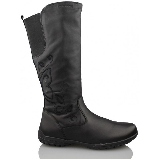 GEOX BOTA CASUAL PARA NIÑA Y MUJER BLACK NEGRO
