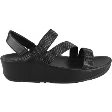 FITFLOP CRYSTALL Z STRAP SANDAL  NEGRO