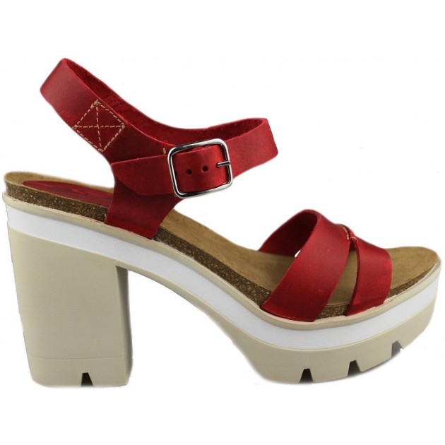 INTERBIOS SANDALIA ALTA COMODA ROJO