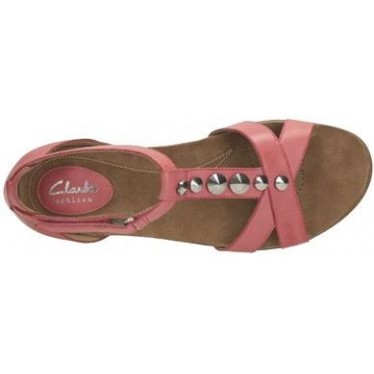 CLARKS RAFFI SCENT LEATHER W  CORAL