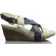 Woman wedge sandal PAKER  AZUL