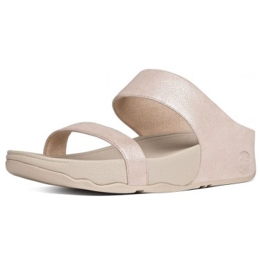 Lulu FITFLOP shimmer suede slide  ROSA