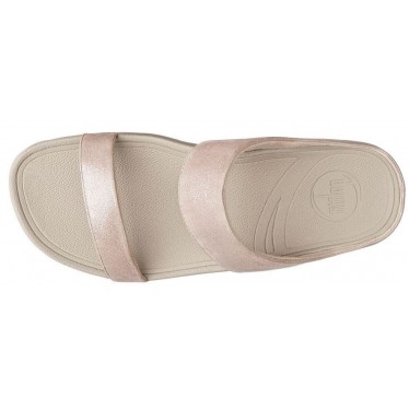 Lulu FITFLOP shimmer suede slide  ROSA