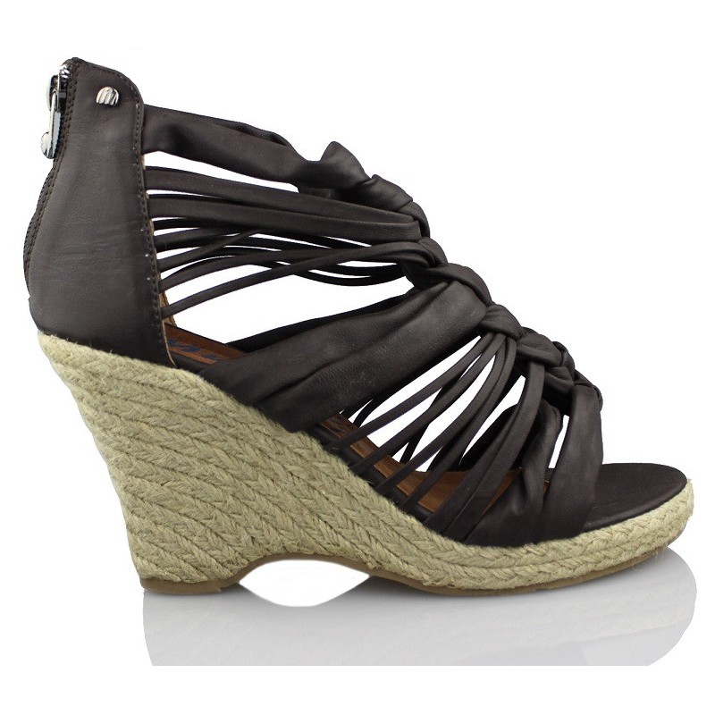 MUSTANG sandals with wedge strips  MARRON