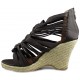 MUSTANG sandals with wedge strips  MARRON