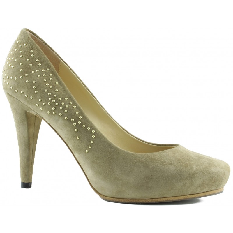 Cafe Noir woman shoe heel  TAN