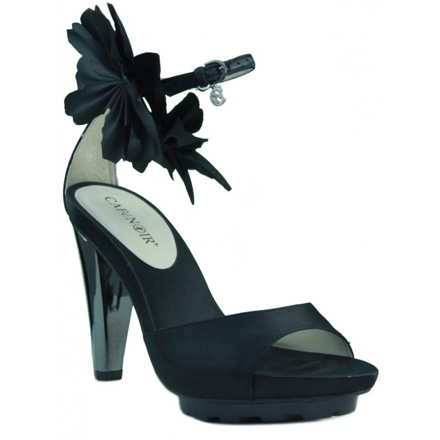 Cafe Noir heel sandals dress.  NEGRO