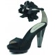 Cafe Noir heel sandals dress.  NEGRO