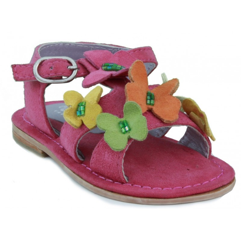 OCA LOCA nubuck sandal girl  FUXIA