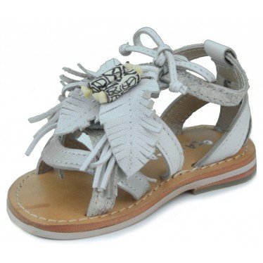 OCA LOCA leather sandal baby girl  BLANCO
