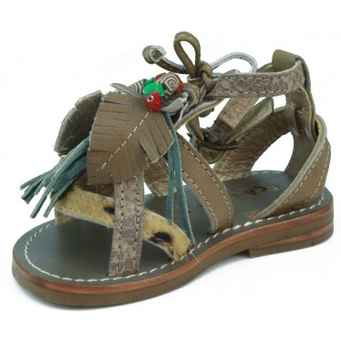 OCA LOCA leather sandal baby girl  MARRON