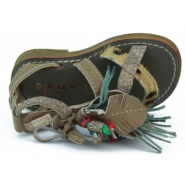 OCA LOCA leather sandal baby girl  MARRON