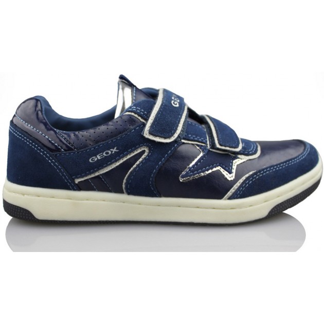 GEOX shoes comfortable double velcro sports girl AZUL
