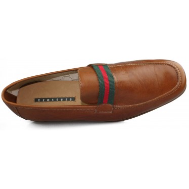 TROTTERS comfortable mens moccasin  MARRON