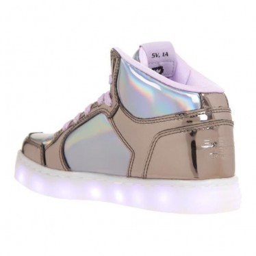 GRAY AND PURPLE SKECHERS SNEAKERS  GRIS