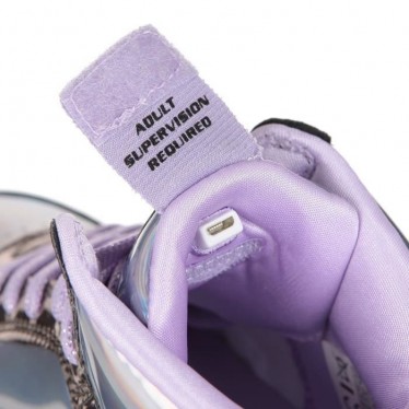 GRAY AND PURPLE SKECHERS SNEAKERS  GRIS