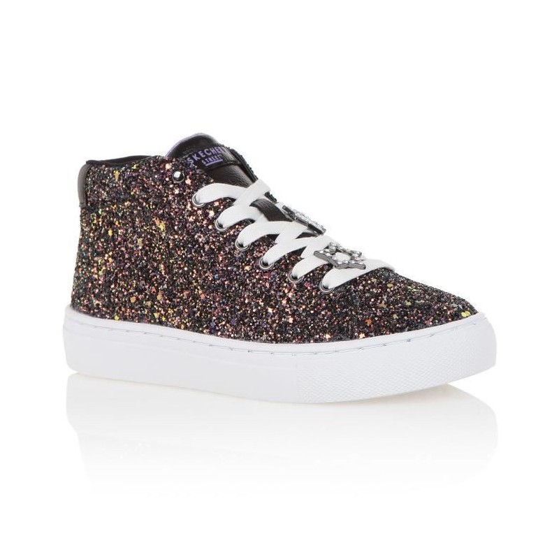 BLACK AND WHITE SKECHERS SNEAKERS  NEGRO
