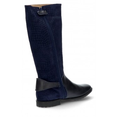 GARVALIN engraved suede boot girl  AZUL