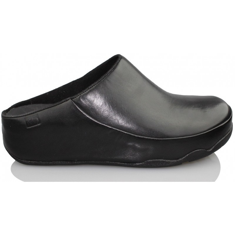 FITFLOP comfortable leather clogs  NEGRO