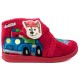 HOUSE SLIPPERS VULLADI NIÑO DOG SQUAD  ROJO