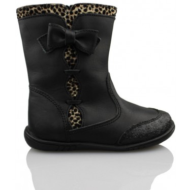 PABLOSKY girl leopard boots  NEGRO