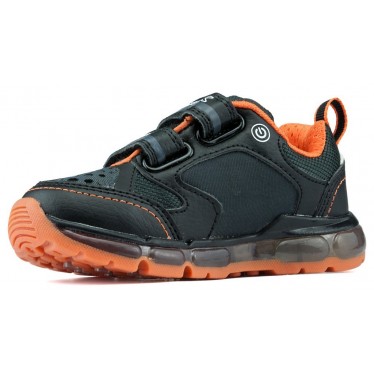 Geox Jr Android Boy Shoes BLACK_ORANGE