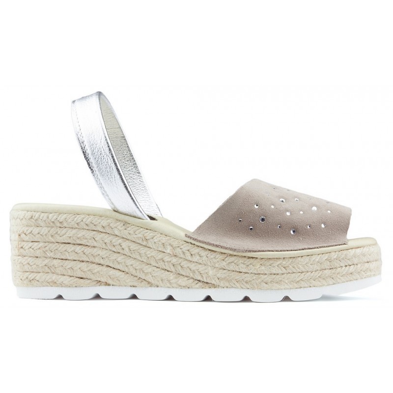SANDALS WITH WEDGE ARANTXA SERRAJE COMODAS NIQUEL