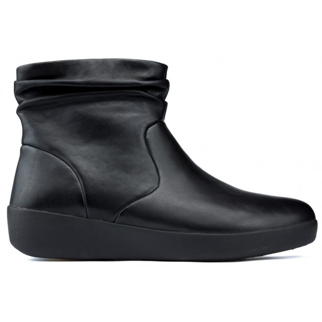 FITFLOP SKATEBOOTIE LEATHER BOOTS BLACK FITFLOP SKATEBOOTIE LEATHER BOOTS BLACK