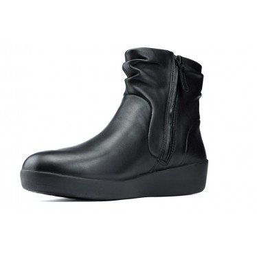 FITFLOP SKATEBOOTIE LEATHER BOOTS BLACK