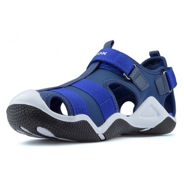 SANDALS GEOX J WADER LYCRA GEOBUCK NAVY