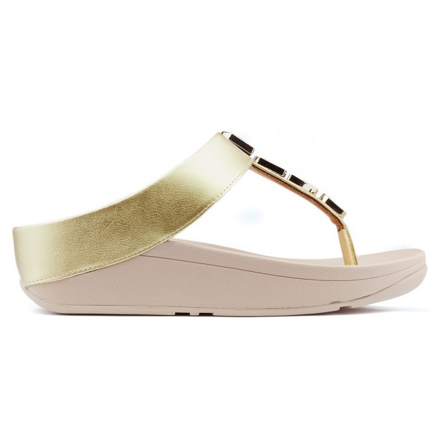 Sandals FITFLOP FINO SHELLSTONE GOLD Sandals FITFLOP FINO SHELLSTONE GOLD
