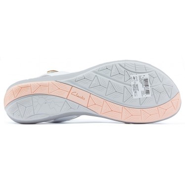 Sandals CLARKS UNSTRUCTURED TEALITE WHITE