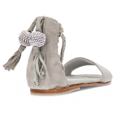 OCA LOCA nubuck leather sandal for girls GRIS