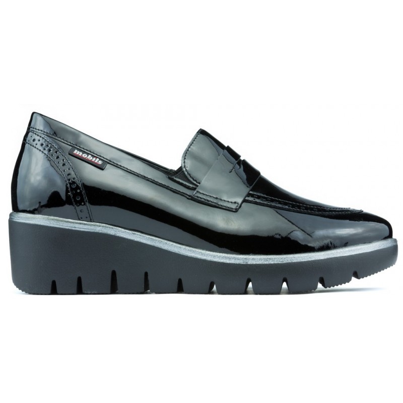 Loafers Mephisto Mobils Salika Vernicalf BLACK