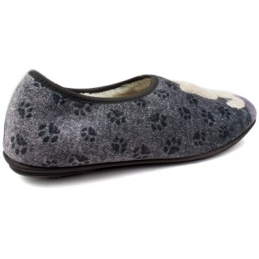 HOUSE SLIPPERS VULLADI WOMEN CLOSED KITTENS GRIS