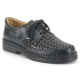 CALZAMEDI comfortable shoes with Velcro sewn by hand NEGRO