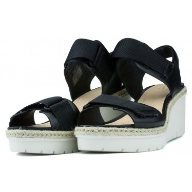 CLARKS SANDALS PALM SHINE0 13285 BLACK LEATHER