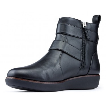 Booties FITFLOP LAILA DOUBLE BUCKLE BLACK