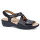 CALZAMEDI comfortable sandal special bunions NEGRO