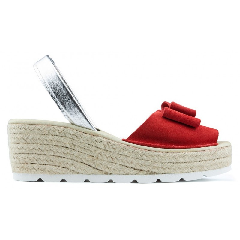 SANDALS WITH WEDGE ARANTXA SERRAJE YUTE ROJO
