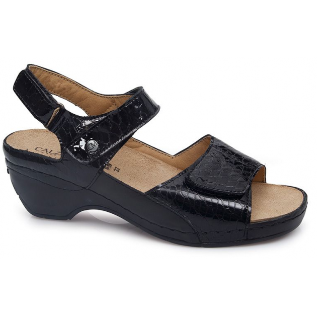 SANDALIAS CALZAMEDI GLAM 0656 NEGRO