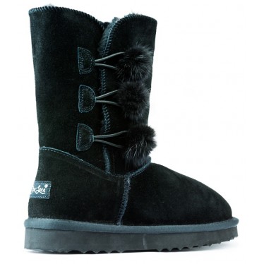 Boots Oca Loca Pompon NEGRO