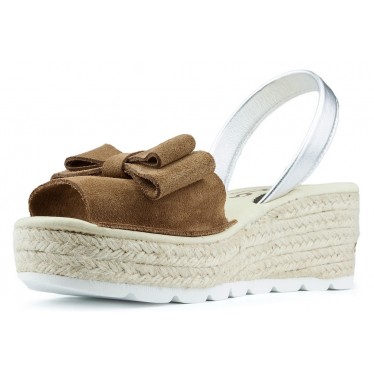 SANDALS WITH WEDGE ARANTXA SERRAJE YUTE CAMELLO