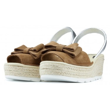 SANDALS WITH WEDGE ARANTXA SERRAJE YUTE CAMELLO