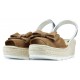 SANDALS WITH WEDGE ARANTXA SERRAJE YUTE CAMELLO