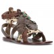 OCA LOCA girl sandal white stones MARRON