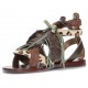 OCA LOCA girl sandal white stones MARRON